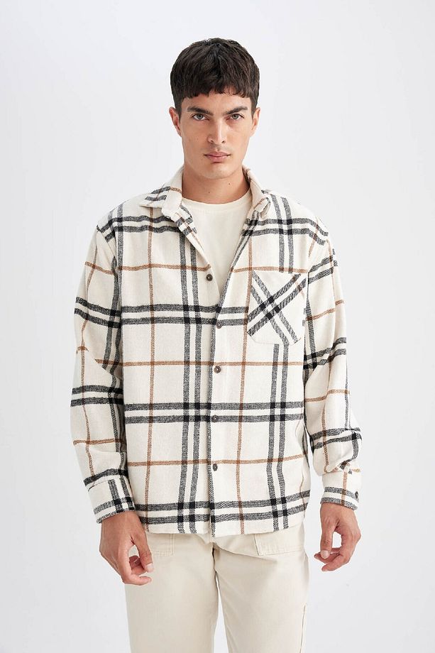 Regular Fit Kareli Oduncu Flanel Uzun Kollu Gömlek D4131ax24au - 4