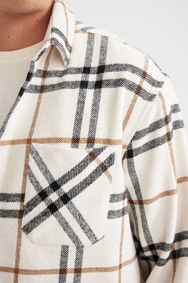 Regular Fit Kareli Oduncu Flanel Uzun Kollu Gömlek D4131ax24au - 5