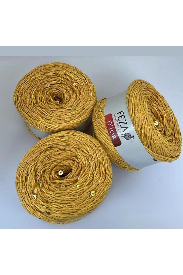 Pullu Örgü Ipi Sarı 704-cotton-pamuk Ince Pullu Örgü Ipi % 75 Pamuk 100 gr 310 M D'ior 1 Adet - 1