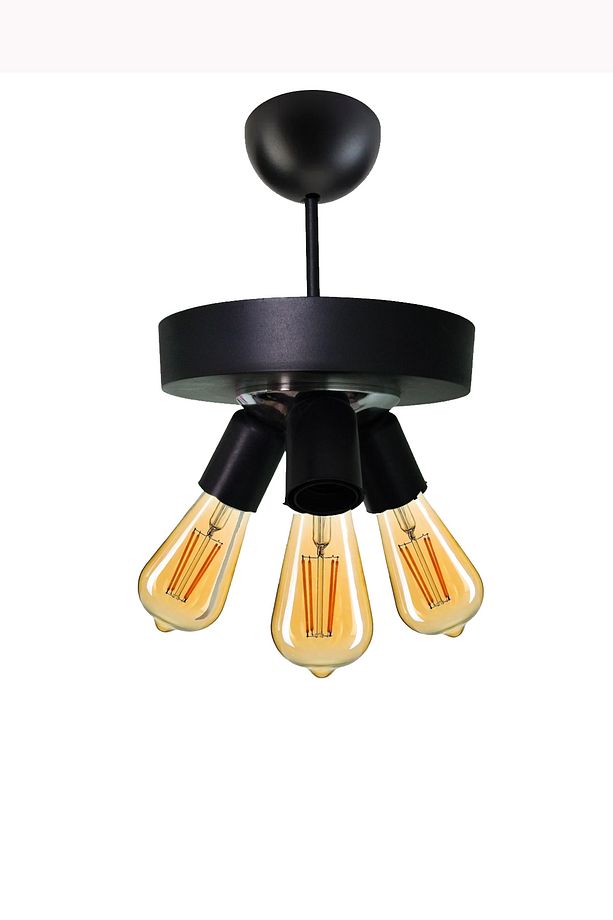 TROE RETRO RUSTİL OTURMA ÇOCUK SALON YATAK ODASI 3LÜ ÜÇLÜ AVİZE - 2