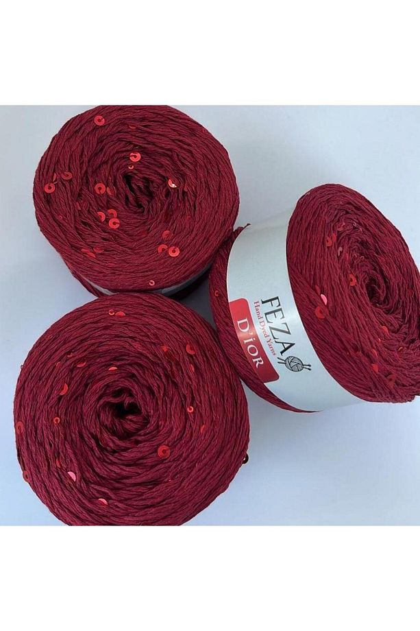 Pullu Örgü Ipi 502-bordo Cotton-pamuk Ince Pullu Örgü Ipi % 75 Pamuk 100 gr 310 M D'ior 1 Adet - 1