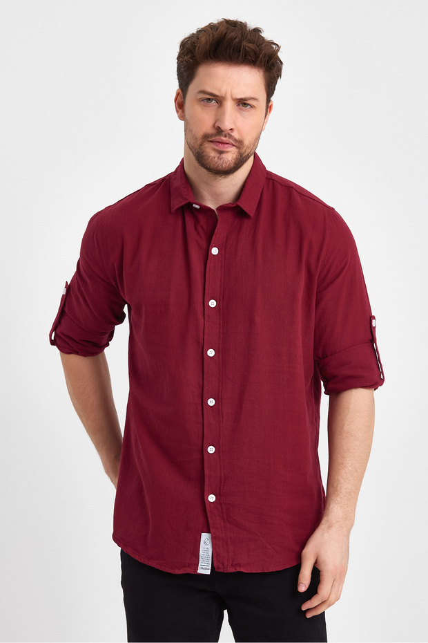 Keten Basic Gömlek AE-Y13007LNS - 1