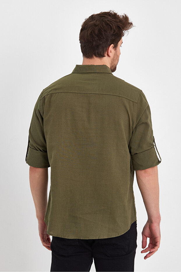 Keten Basic Gömlek AE-Y13007LNS - 6