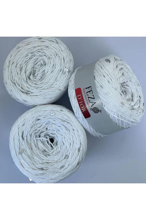 Pullu Örgü Ipi 306-beyaz Cotton-pamuk Ince Pullu Örgü Ipi % 75 Pamuk 100 gr 310 M D'ior 1 Adet - 1