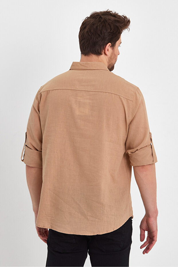 Keten Basic Gömlek AE-Y13007LNS - 6