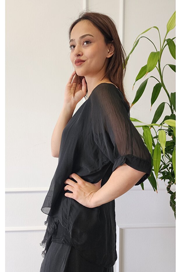 İthal Şifon Bluz - 3