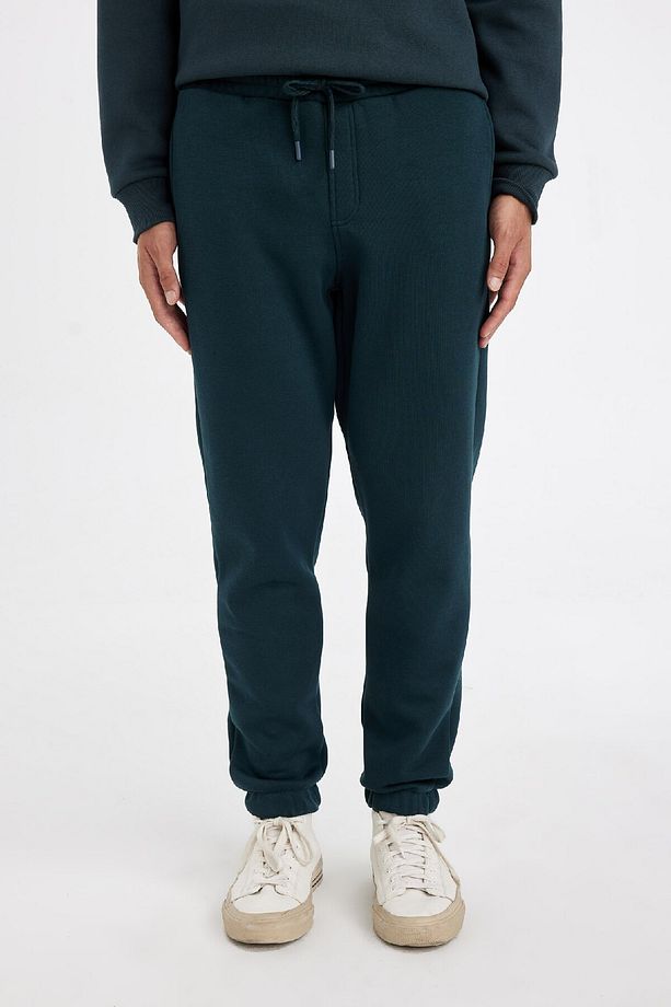 Relax Fit Kalın Jogger Eşofman Altı Basic Düz Beli Bağcıklı Lastikli Paça Cepli U7438az24au - 6