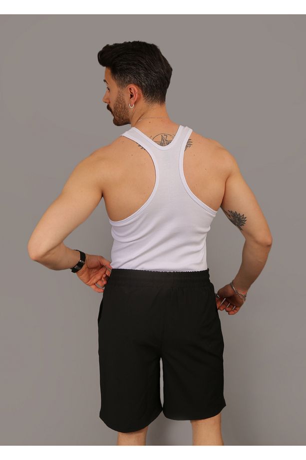 #yokgibi Baggy Kesim Paraşüt Kumaş Hızlı Kuruyabilen Spor Şort - 3