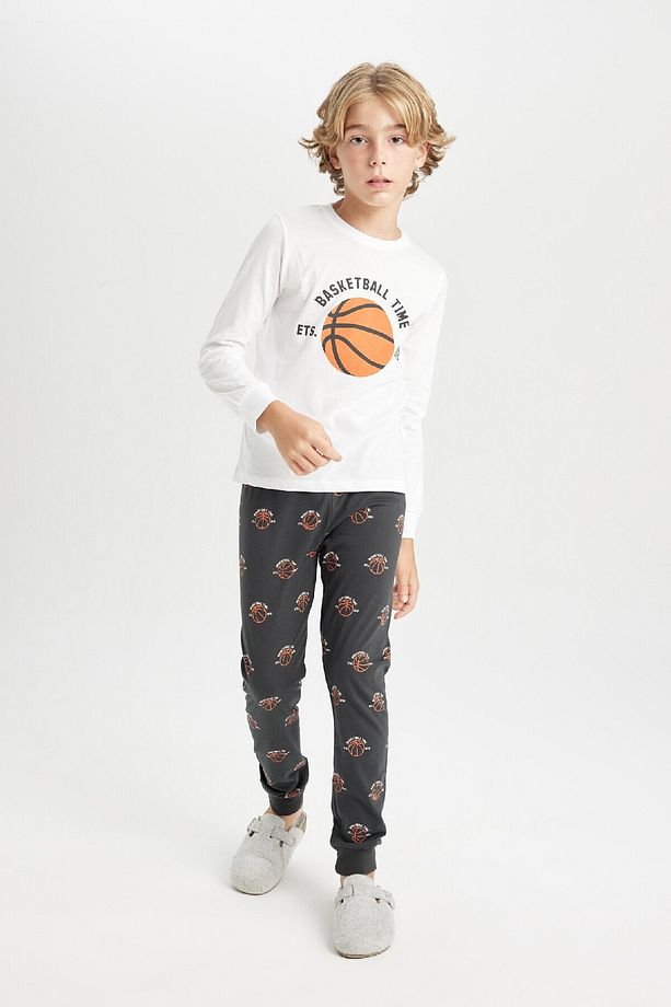 Erkek Çocuk Pijama Takımı Baskılı Uzun Kollu Üst Uzun Alt D5211a824wn - 1