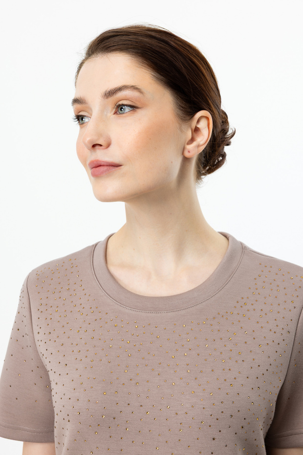 Taşlı Mini Boy Elbise - 4