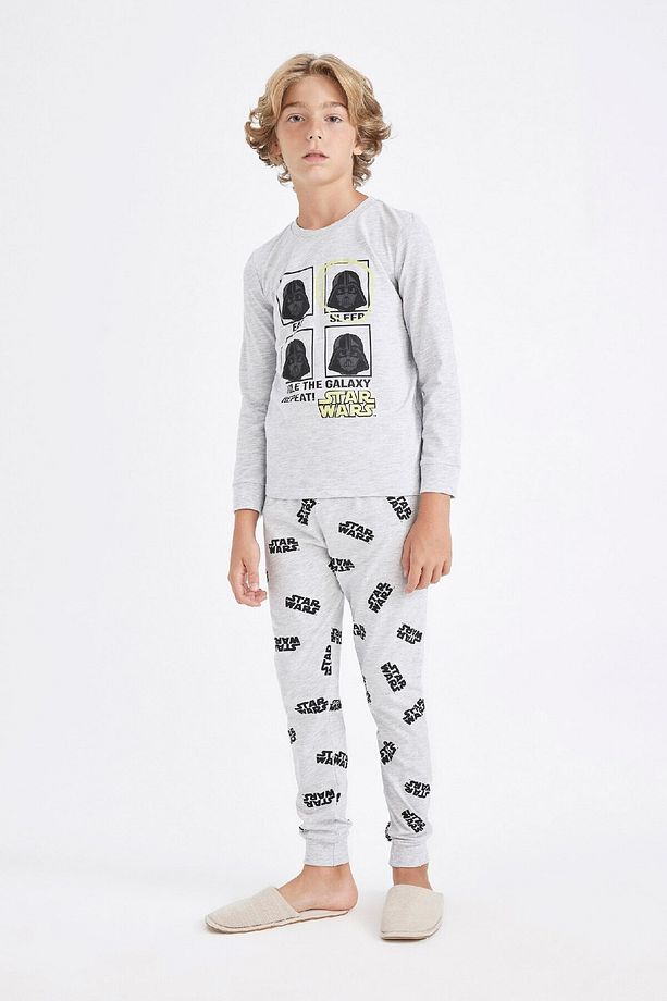Erkek Çocuk Pijama Takımı Star Wars Uzun Kollu Üst Uzun Alt D5094a824wn - 2