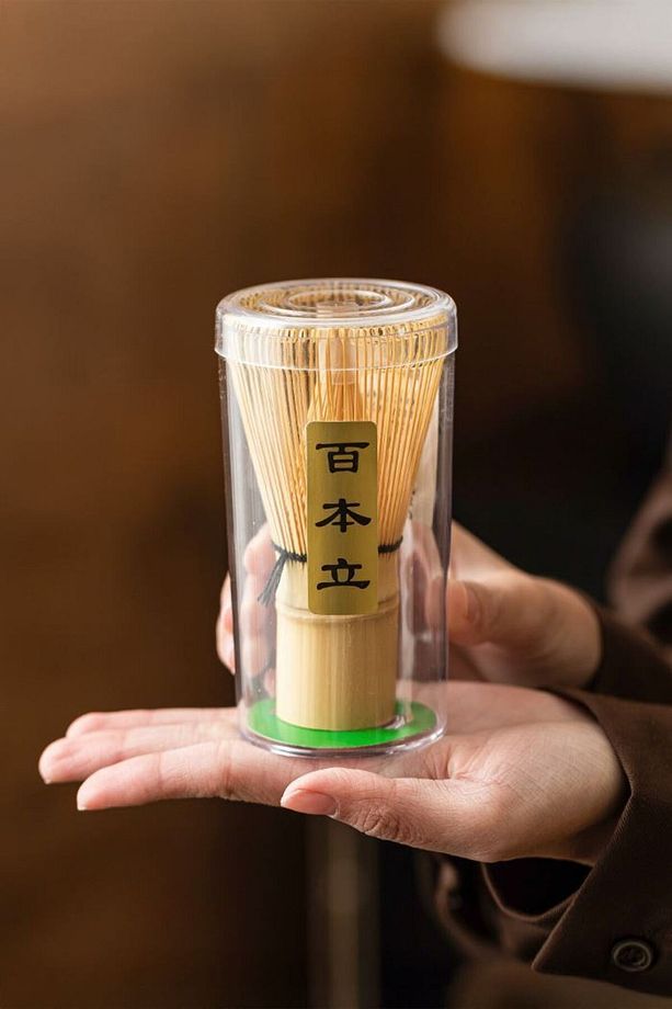 2 Parça Matcha Çayı Fırça ve Bamboo Whisk Tutucu Köpürtücü Tutacağı mt165 - 7