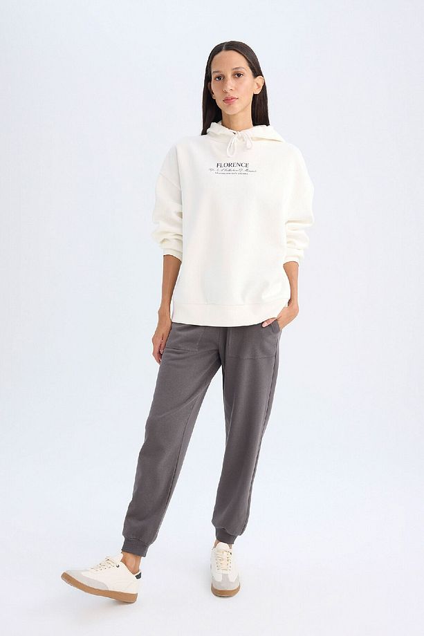 Regular Fit Jogger Eşofman Altı Basic Düz Beli Lastikli Bağcıklı Cepli V2699az24wn - 1
