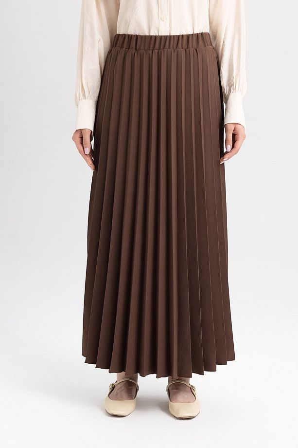 Pilise Esnek Belli Basic Düz Maxi Basic Etek D7291ax24au - 3