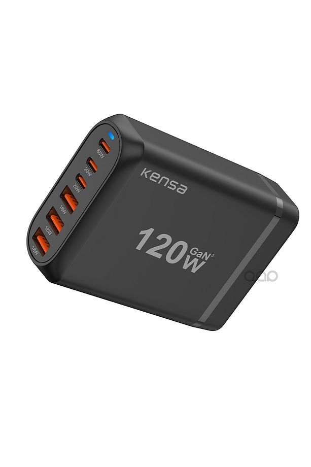 120W Gan3 Turbo Hızlı Şarj Cihazı Type-C QC PD 3xUsb-C 3xUsb-A (Gerçek 120 Watt) - 7