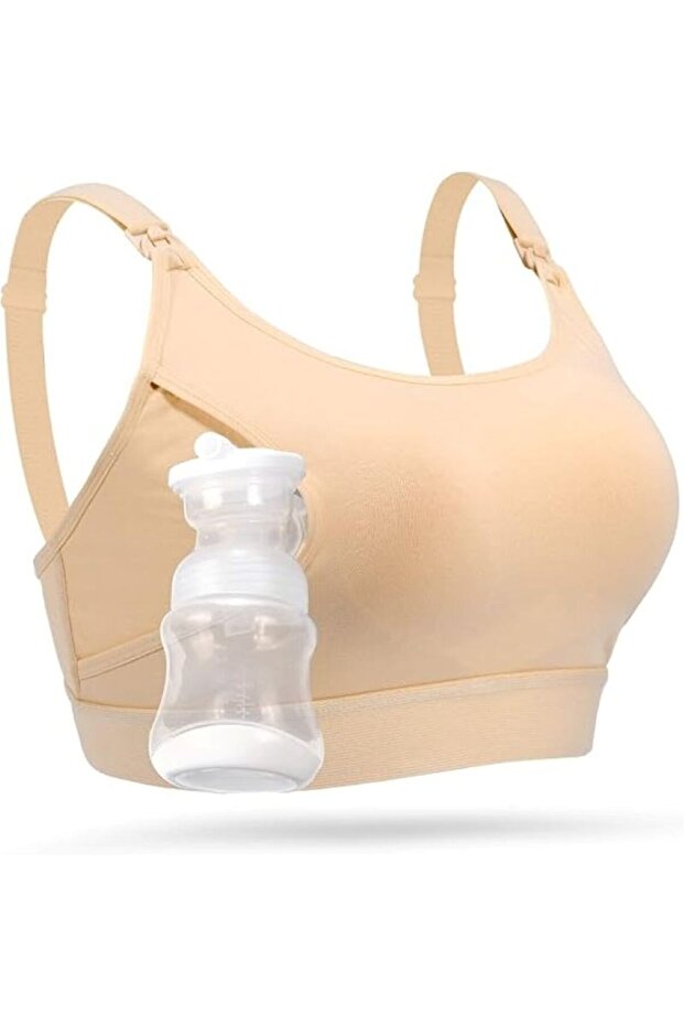Hands-Free Pump & Nursing Bra, Patented Design, Adjustable Straps & One-Handed Use