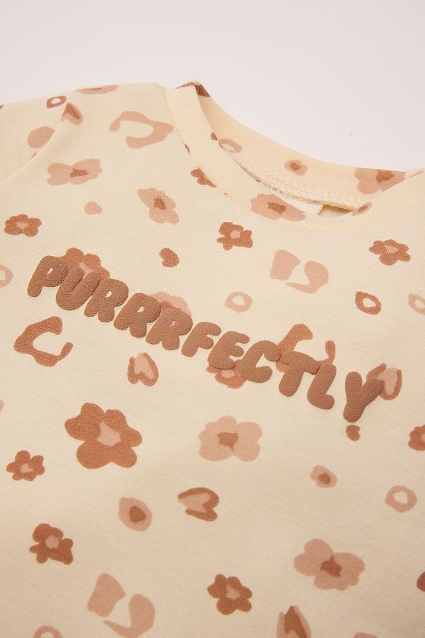 Kız Bebek Pijama Takımı Leopar Desenli Uzun Kollu Üst Uzun Alt D5368a524wn - 3