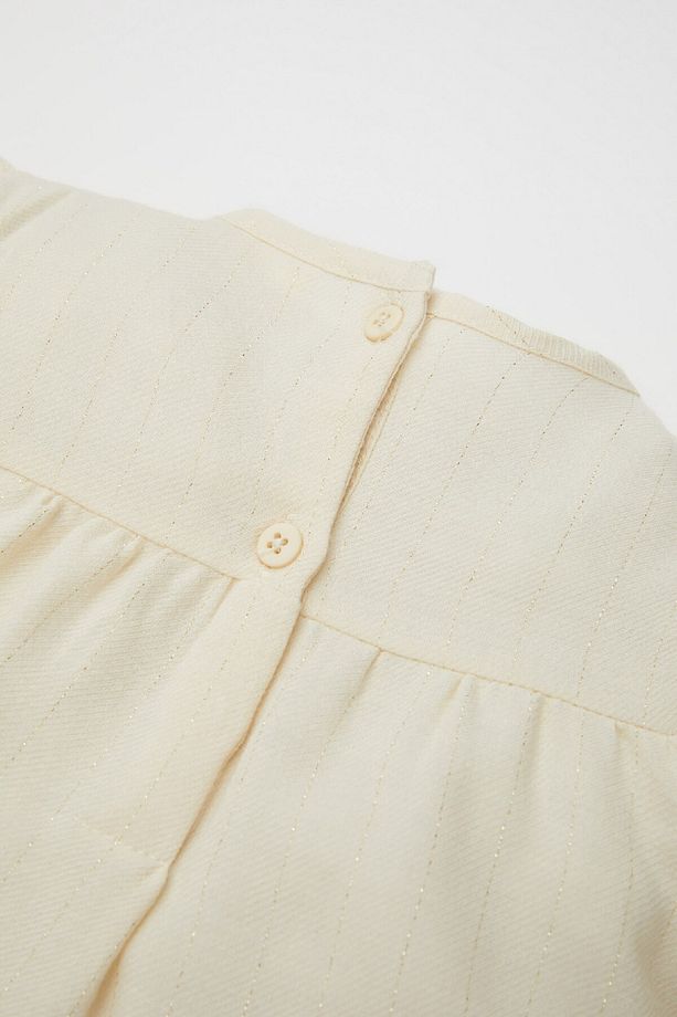 Kız Bebek Bisiklet Yaka Twill Uzun Kollu Gömlek D6234a524wn - 3