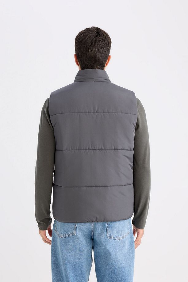 Regular Fit Dik Yaka Fermuarlı Şişme Yelek D6286AX25SP - 7