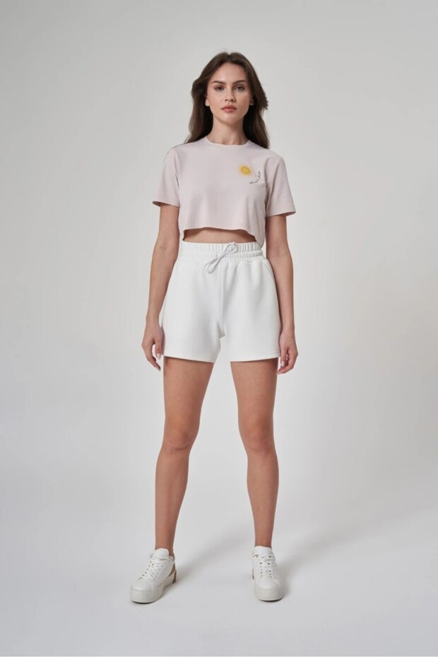 Kadın Beyaz Şort 1523105 - 6