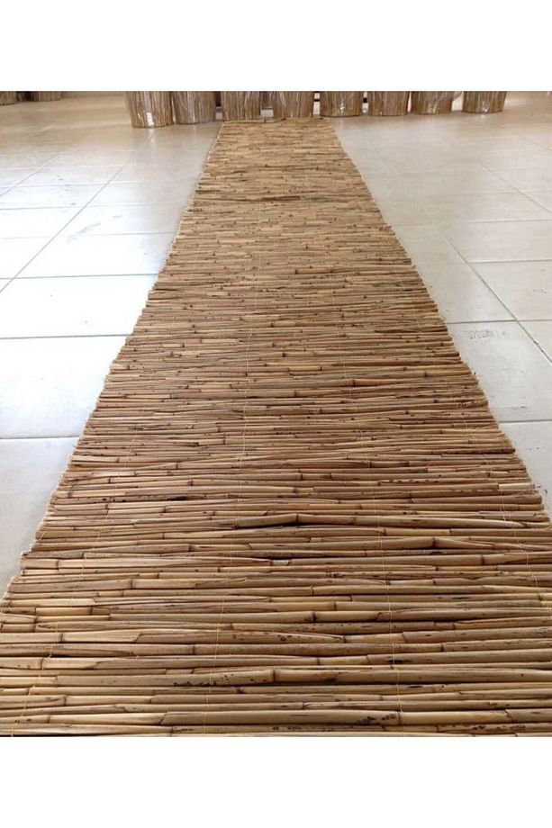 Kamış Çit Bambu Çit Hasır Çit 1,5 X 2,5 Metre Yükseklik 1,5 Metre En 2,5 Metre Misina Kamış Gölgelik - 5
