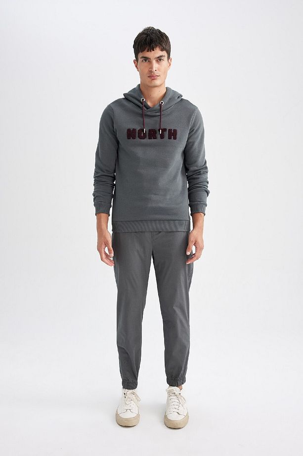 %100 Pamuk Yazlık Jogger Pantolon Basic Düz Beli Bağcıklı Cepli Lastikli Paça D7782ax24au - 4