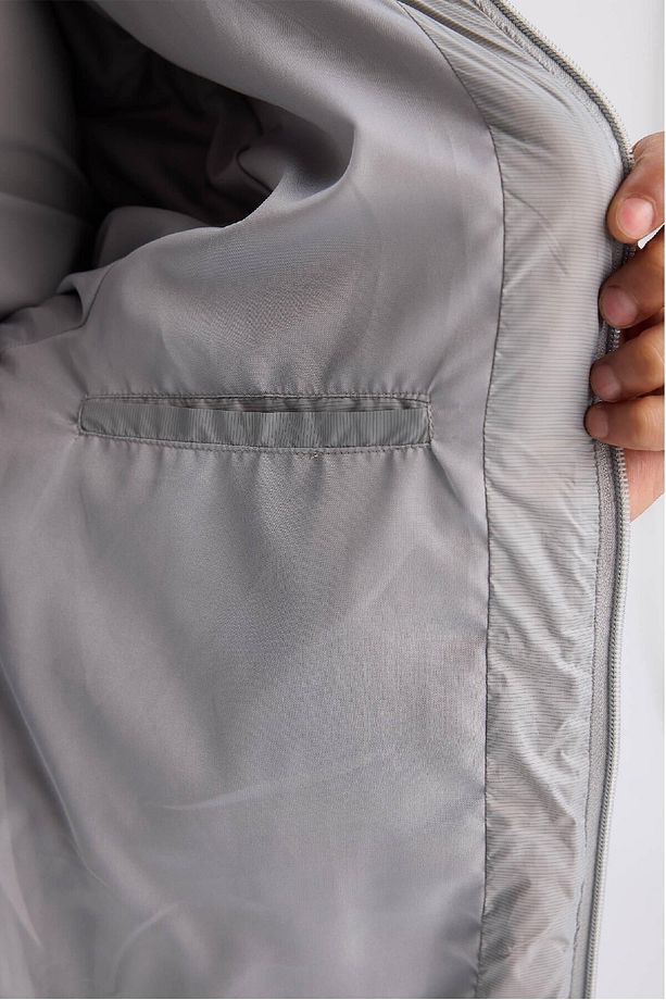 DeFactoFit Su İtici Regular Fit Kapüşonlu Fermuarlı Dokuma Mont D6183AX25SP - 8