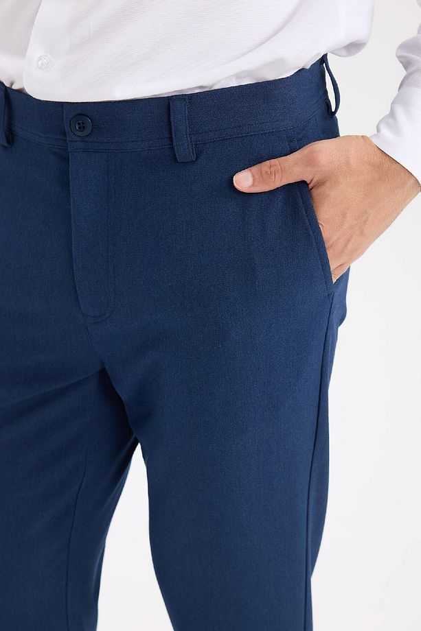 Tailored Fit Normal Kesim Düz Paça Her Yöne Esneyen Yazlık Kumaş Pantolon C7508ax25sp - 5