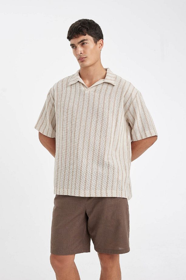 Relax Fit Pamuklu Bermuda Şort D7916AX24SM - 4