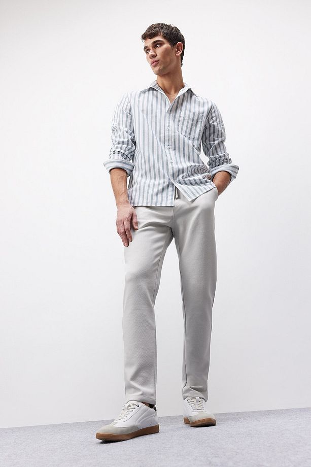 Jogger Pantolon Esnek Basic Düz Beli Bağcıklı Cepli Düz Paça C6022ax25sp - 3