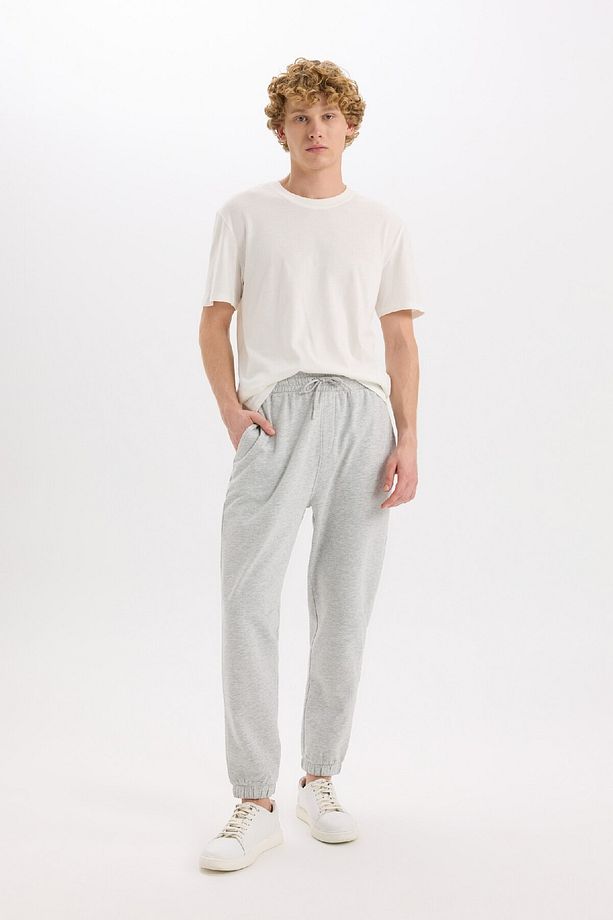 Regular Fit Eşofman Altı Cepli Basic Düz Beli Bağcıklı Lastikli Paça D4416AX25SP - 3
