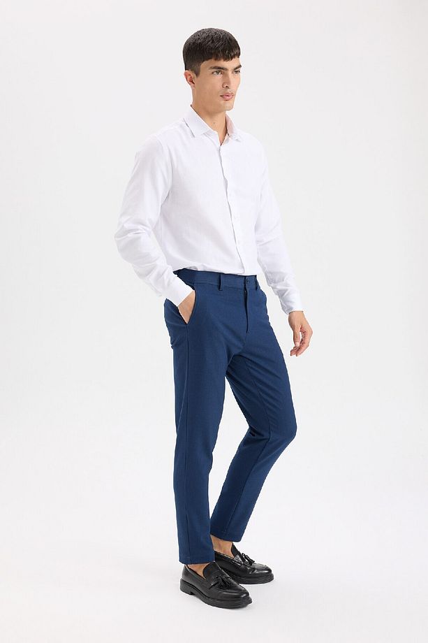 Tailored Fit Normal Kesim Düz Paça Her Yöne Esneyen Yazlık Kumaş Pantolon C7508ax25sp - 3