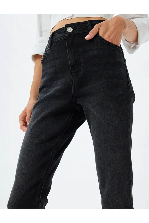 Yüksek Bel Kot Pantolon Dar Paça Push Up - Skinny Push Up Fit Jean - 4
