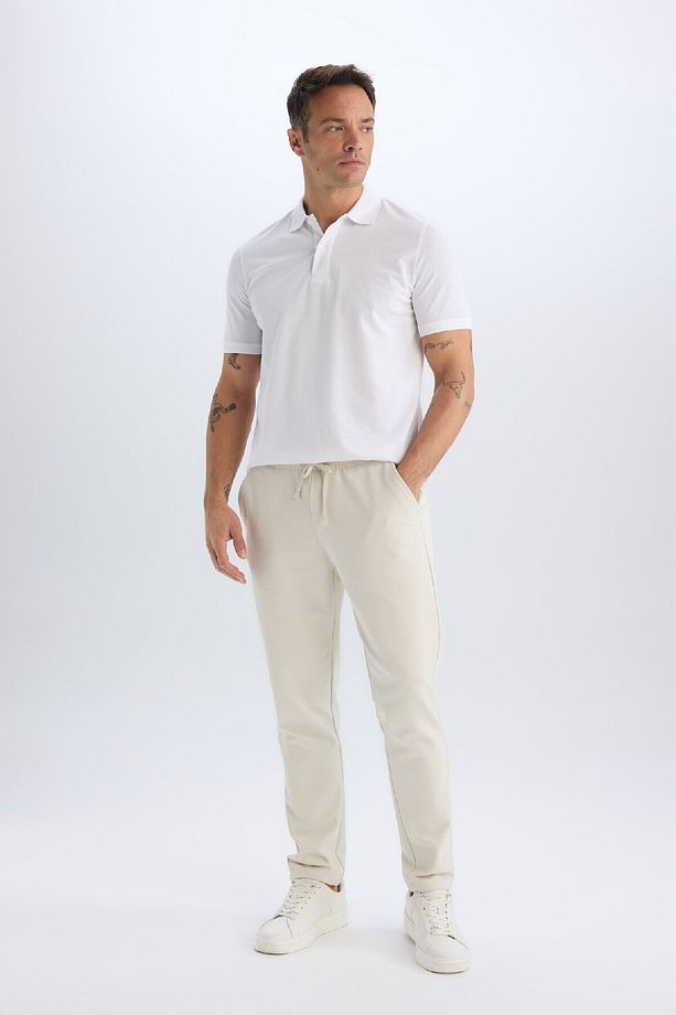 Jogger Pantolon Esnek Basic Düz Beli Bağcıklı Cepli Düz Paça C6022ax25sp - 1