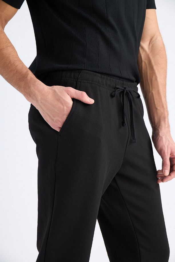 Jogger Pantolon Esnek Basic Düz Beli Bağcıklı Cepli Düz Paça C6022ax25sp - 6