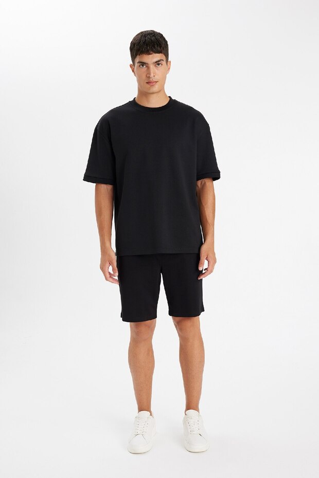 Regular Fit Cepli Basic Düz Bermuda Şort D7933ax24sm - 3