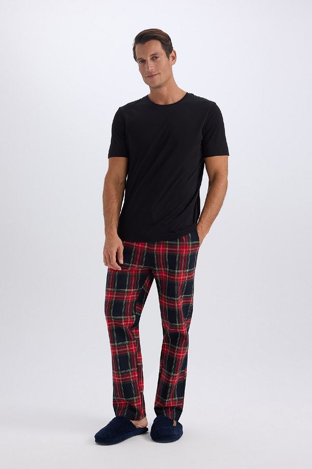 Regular Fit Kareli Cepli Uzun Boy Pijama Altı C6126ax24wn - 1