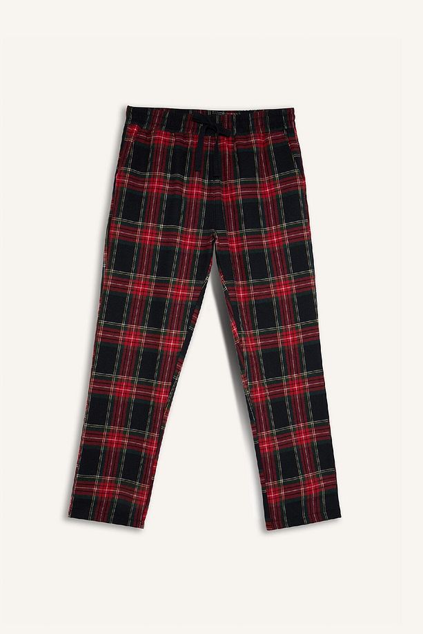 Regular Fit Kareli Cepli Uzun Boy Pijama Altı C6126ax24wn - 7
