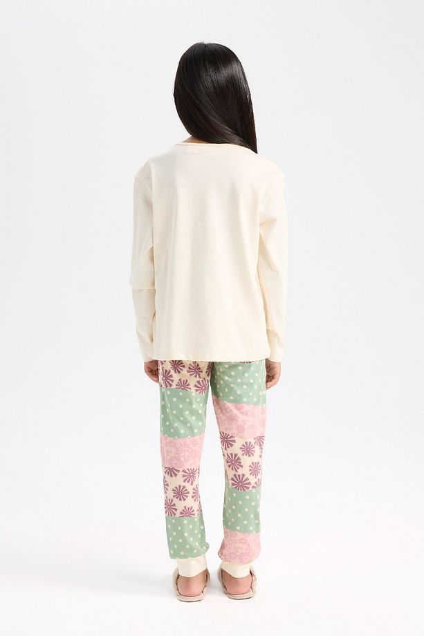 Kız Çocuk Looney Tunes Pijama Takımı Uzun Kollu Üst Beli Lastikli Uzun Alt D6321a8ns - 5