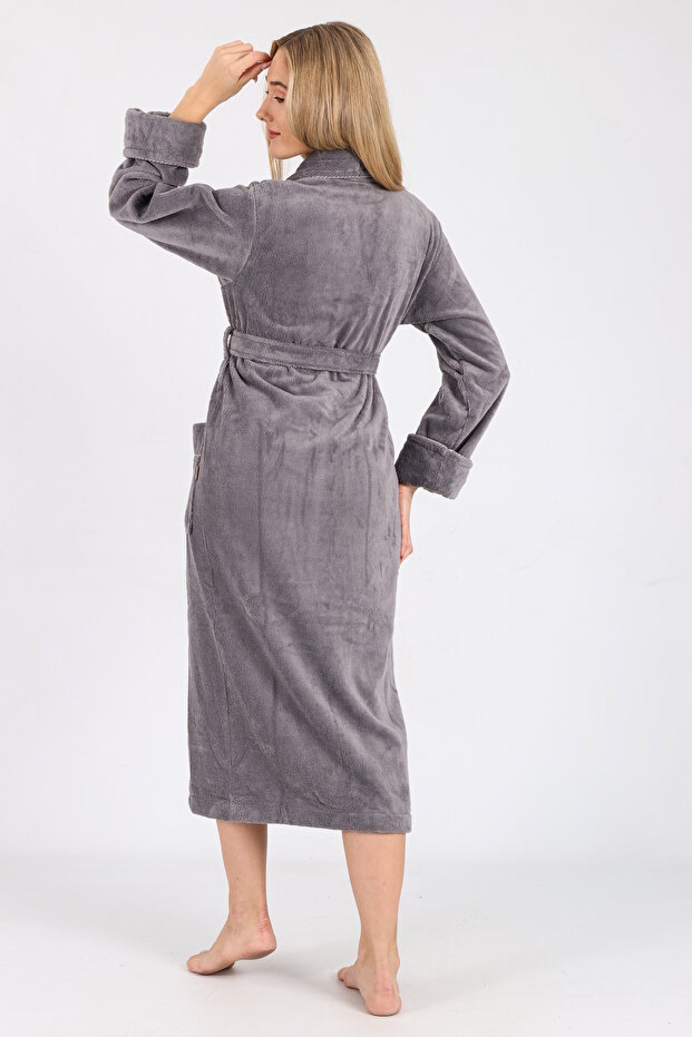 Biyeli Bambu Pamuk Bornoz - 3