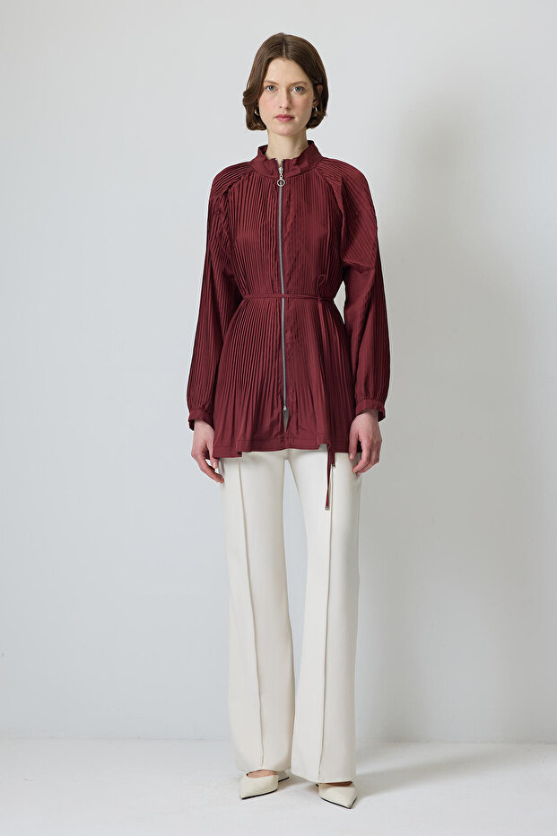 سترة مطوي بسحاب في الأمام - 1