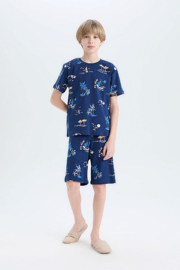 Erkek Çocuk Pijama Takımı Desenli Kısa Kollu Üst Şort D9992a825sm - 2