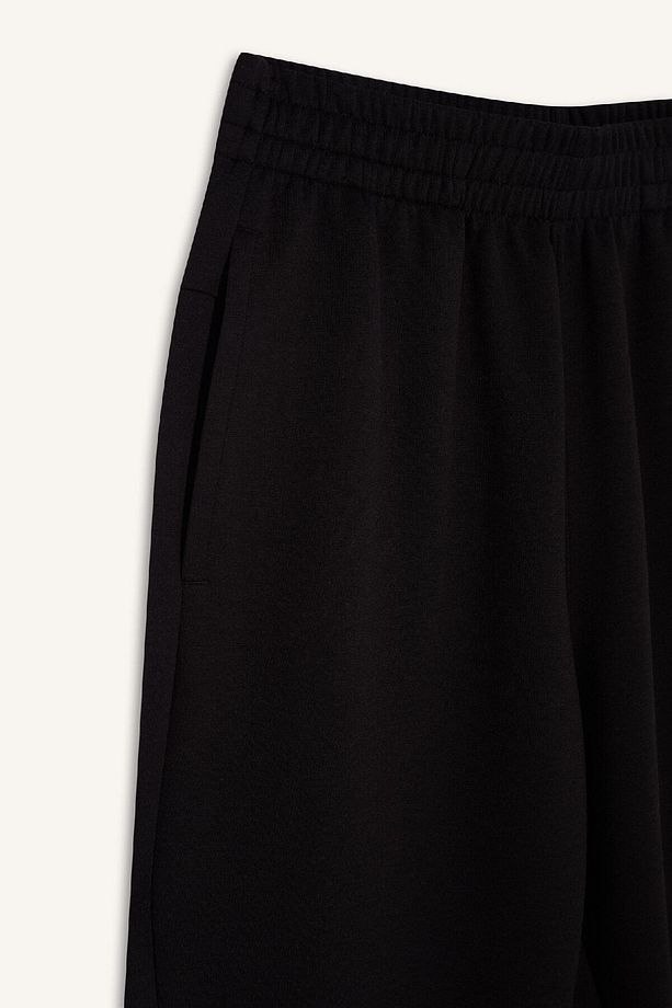 Fit Standart Fit Sporcu Jogger Eşofman Altı Skuba Dalgıç Kumaş Beli Bağcıklı Lastikli Paça D7 - 8