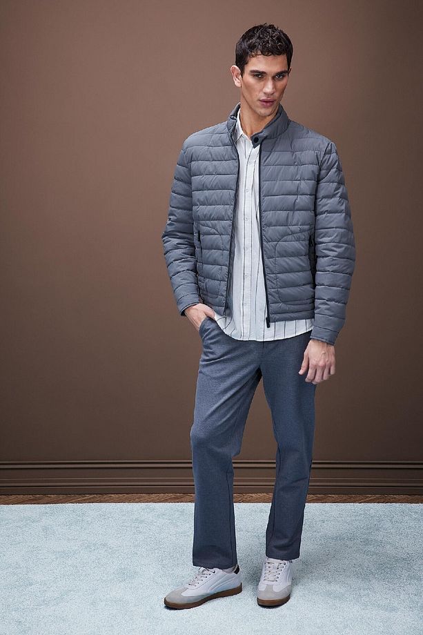 Tailored Regular Fit Normal Kesim Kumaş Pantolon Basic Düz Cepli D9084ax24wn - 3