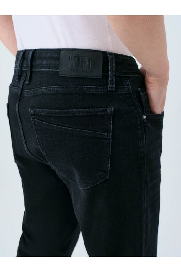 Tony Slim Fit Siyah Erkek Jean Pantolon LF2038715 - 6