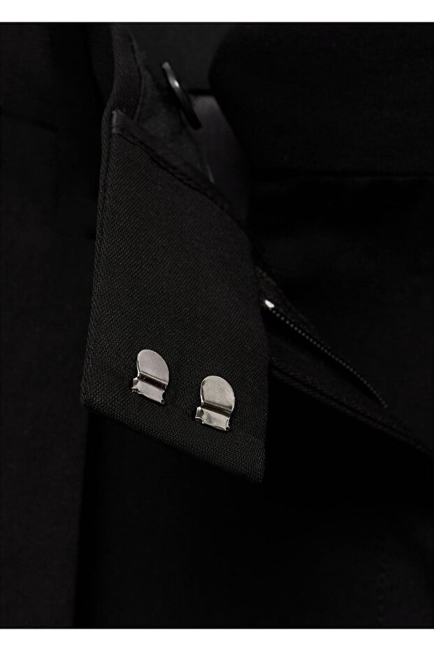 Düz kesim pensli lyocell pantolon - 7