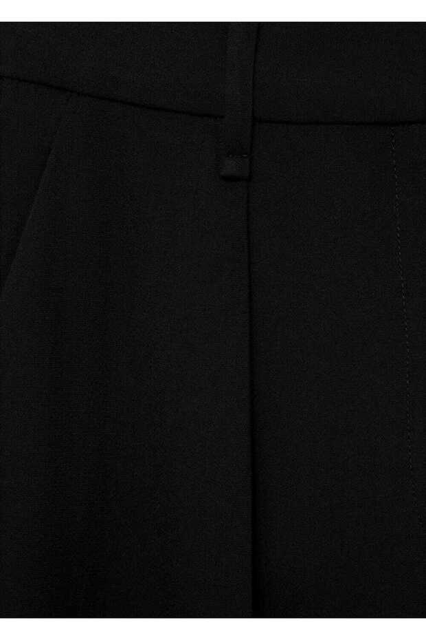 Düz kesim pensli lyocell pantolon - 6