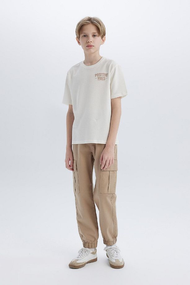 Erkek Çocuk Kargo Jogger Standart Paça Gabardin Pantolon Z1572a625sp - 3