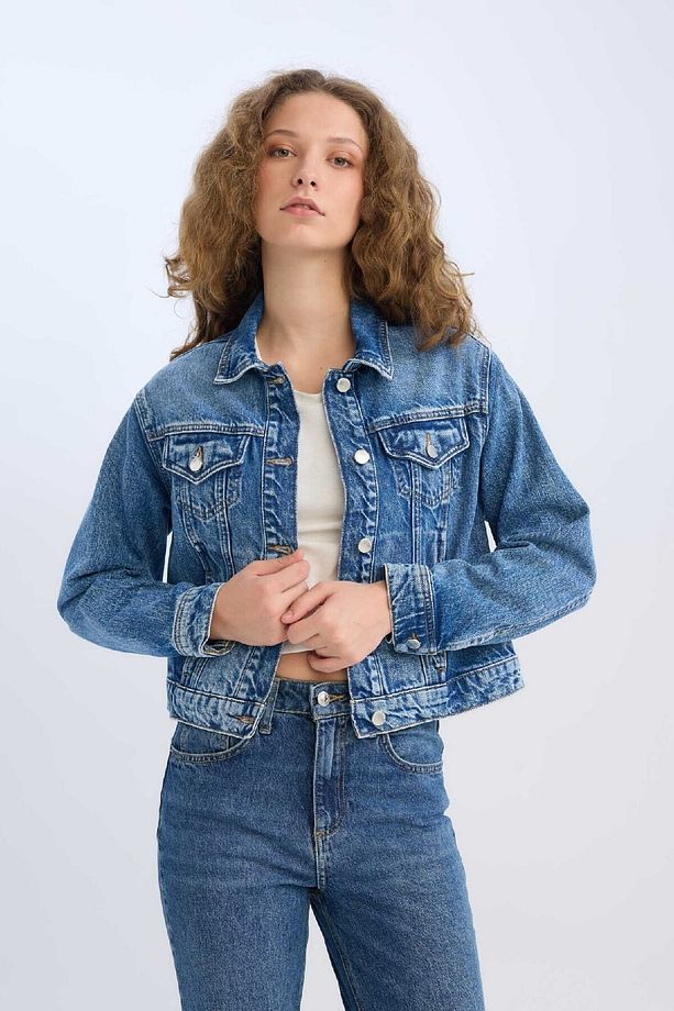 Regular Fit Jean Ceket D8665AX25SP - 4