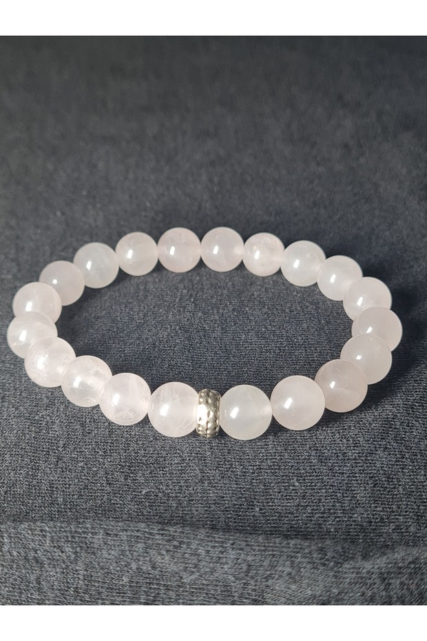 Natural Stone Pink Quartz Bracelet Bijoux